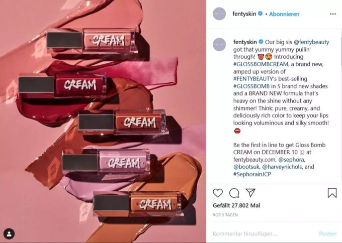 Lippenstifte der Marke Fenty Skin von Rihanna. rihanna