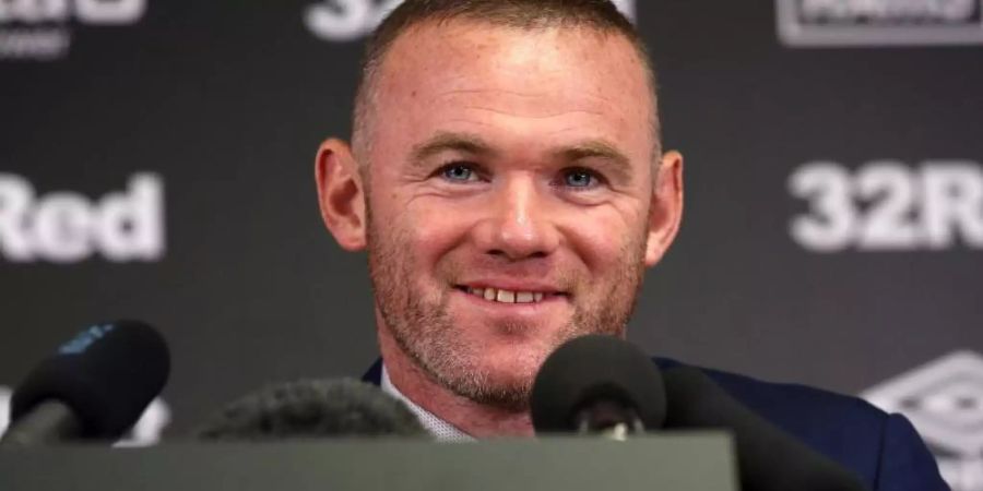 Hat sein Fussballer-Gen an Sohn Kai weitergegeben: Ex-ManUnited-Star Wayne Rooney. Foto: Barrington Coombs/PA Wire/dpa