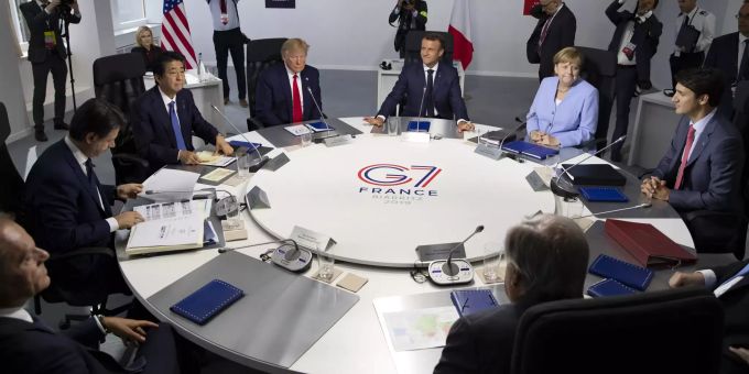 Bild vom G7-Treffen vom 26. August 2019 in Biarritz. (Symbolbild) G7