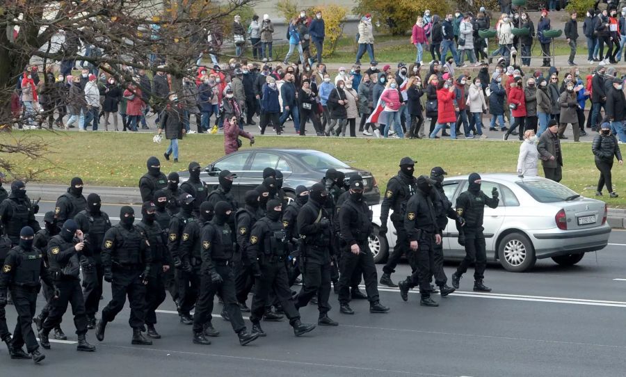 Anti-Regierung Polizei Minsk