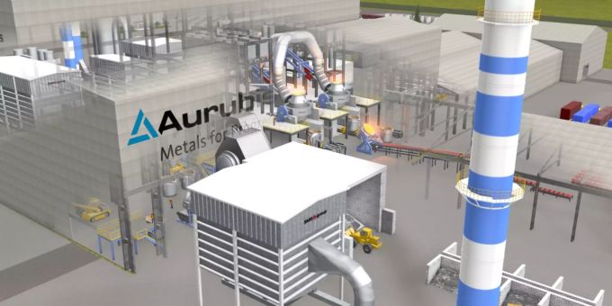 Pläne für das von Aurubis AG und SMS geplante Recyclingwerk. aurubis ag