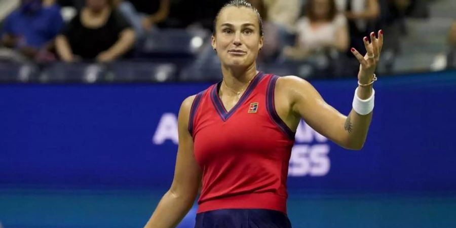 Aryna Sabalenka hat sich mit dem Coronavirus infiziert. Foto: Elise Amendola/AP/dpa