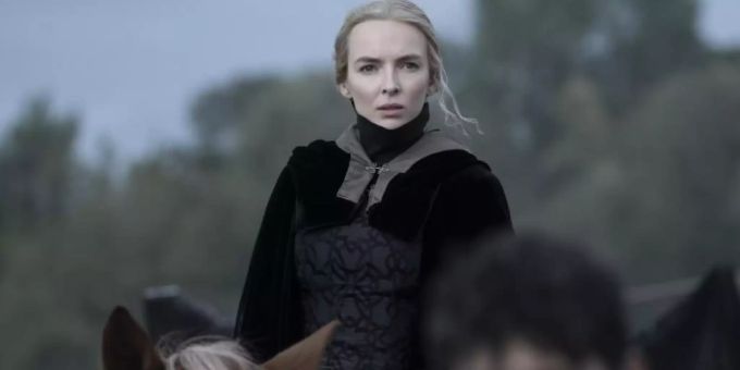 Jodie Comer als Marguerite de Carrouges in einer Szene des Films "The Last Duel". Foto: Patrick Redmond/20th Century Studios/dpa ridley scott