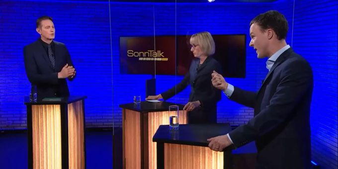 «SonnTalk»-Moderator Oliver Steffen spricht mit Ruth Humbel (Mitte-Nationalrätin) und Bastien Girod (Nationalrat Grüne) über die derzeitige Situation mit dem Coronavirus in der Schweiz. Coronavirus