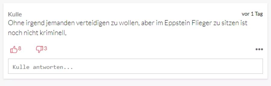 Ohne Urteil will Leser «Kulle» noch nichts glauben.