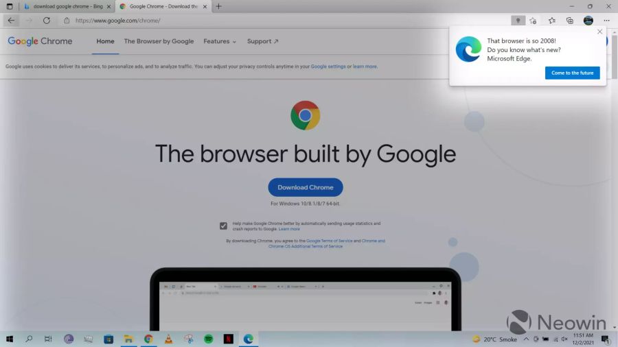 Microsoft Chrome Edge Browser