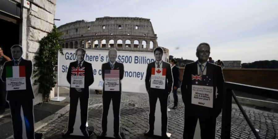 Protest der Organisation Avaaz im Vorfeld des G20-Gipfels