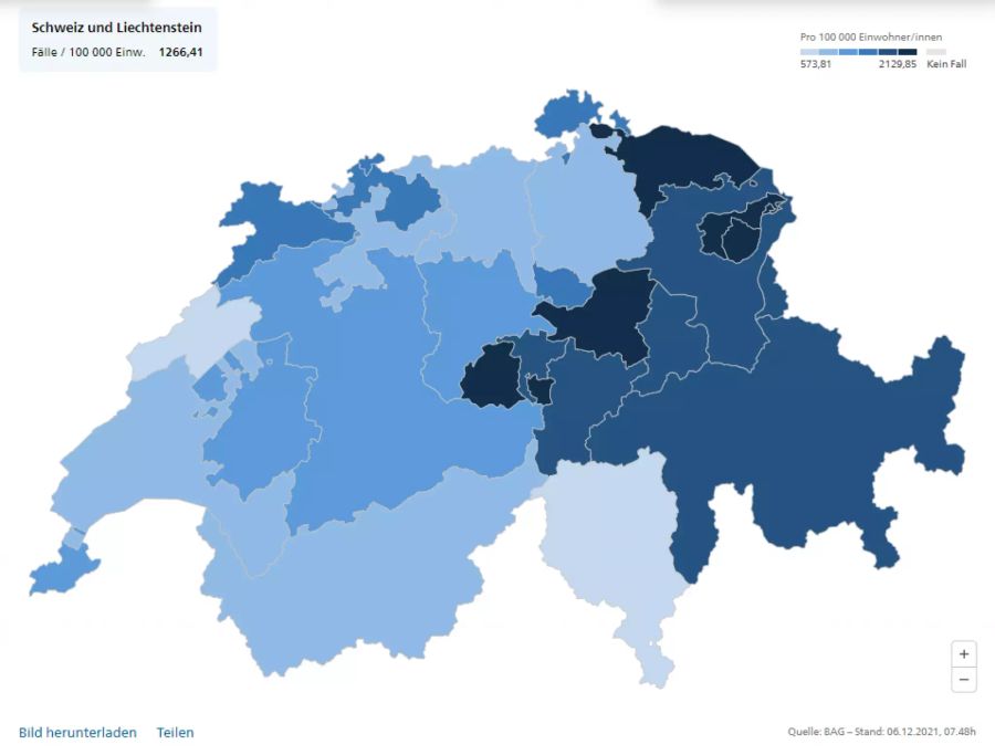 Coronavirus 14-Tages-Inzidenzen