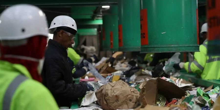 Sortieranlage für Altpapier in den USA