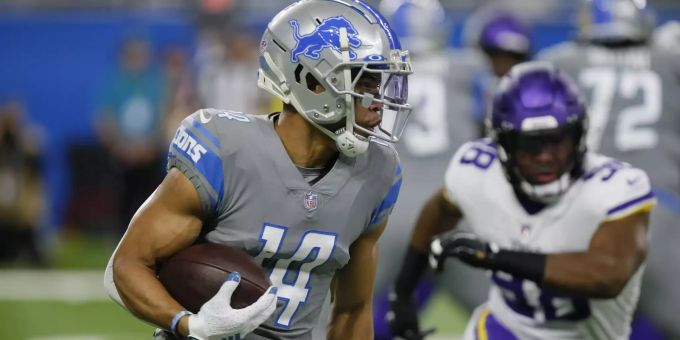 Amon-Ra St. Brown kommt bei den Detroit Lions in der NFL immer besser in Fahrt. NFL