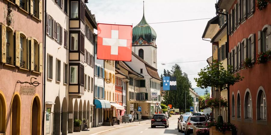 Die Schwertgasse in Zurzach.