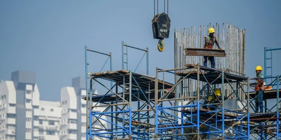 Arbeiter auf einer Baustelle