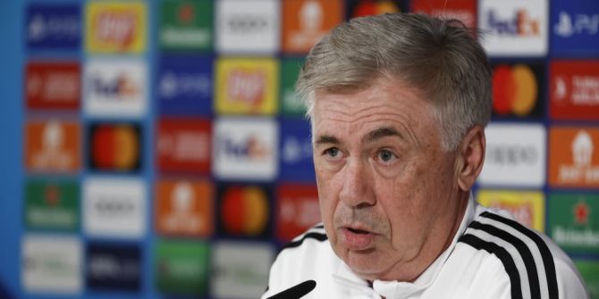 Carlo Ancelotti bei einer Pressekonferenz