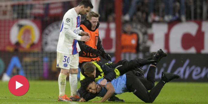 Im Video - Ordner müssen Messi nach PSG-Out vor Flitzer schützen