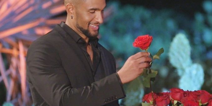 «Der Bachelor» David Jackson verteilt Rosen. bachelor 2023 david jackson