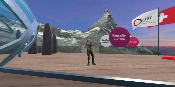 Wirtschaftsinformatik präsentiert sich neu auch im Metaverse. Wirtschaftsinformatik im Metaverse.