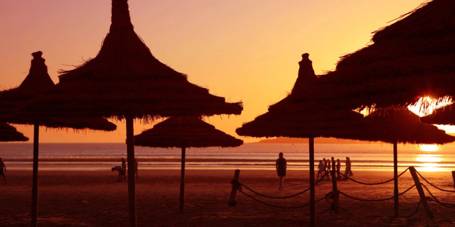 Marokko ist auch für seine schönen Strände bekannt, wie hier der Essaouria-Beach am Atlantik.