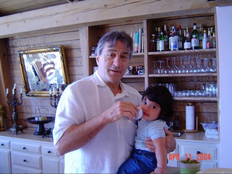 Robert De Niro mit seinem Enkel Leandro 2004