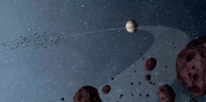 Der Asteroid stammte von «jenseits der Umlaufbahn des Jupiters». Asteroid Dinosuarier Jupiter