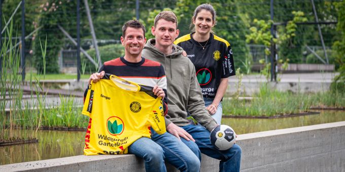 Marco Ellenberger und Mariella Huber verstärken die Geschäftsstelle ab 11. Juni 2024. Marco Ellenberger und Mariella Huber mit Geschäftsführer Noah Haas