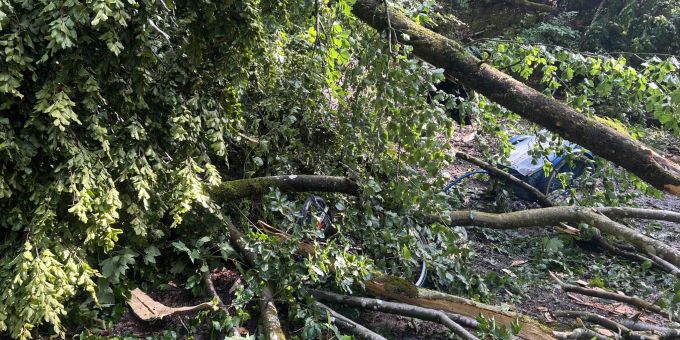 Der Sturm am Sonntag hinterliess Sachschaden in unbekannter Höhe. Sturm