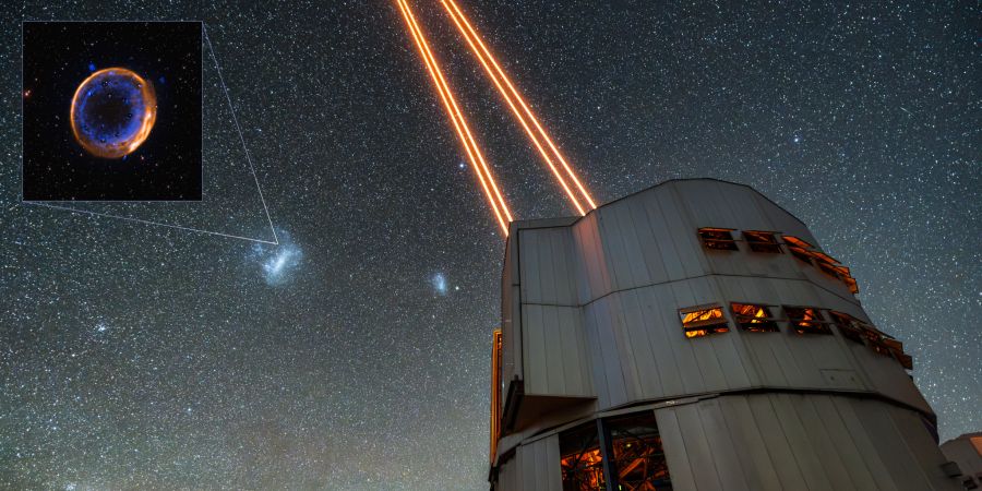 Explosion VLT Teleskop Astronomie