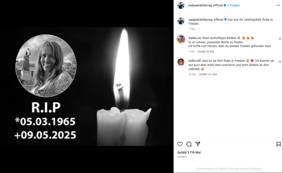 Das ist das einzige Foto auf Naddels Instagram-Account.