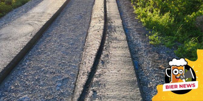 Velofahrer Radfahrer Wanderweg Beton