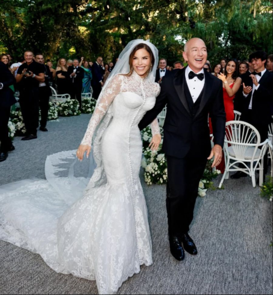 Lauren und Jeff Bezos bei ihrer pompösen, millionenschweren Hochzeit in Venedig.