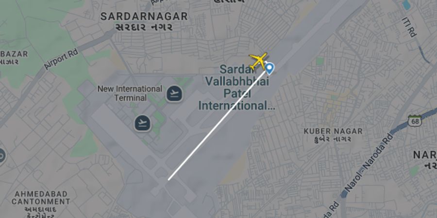 Nach dem Ende der Startbahn endet die Aufzeichnung von Air-India-Flug 171.