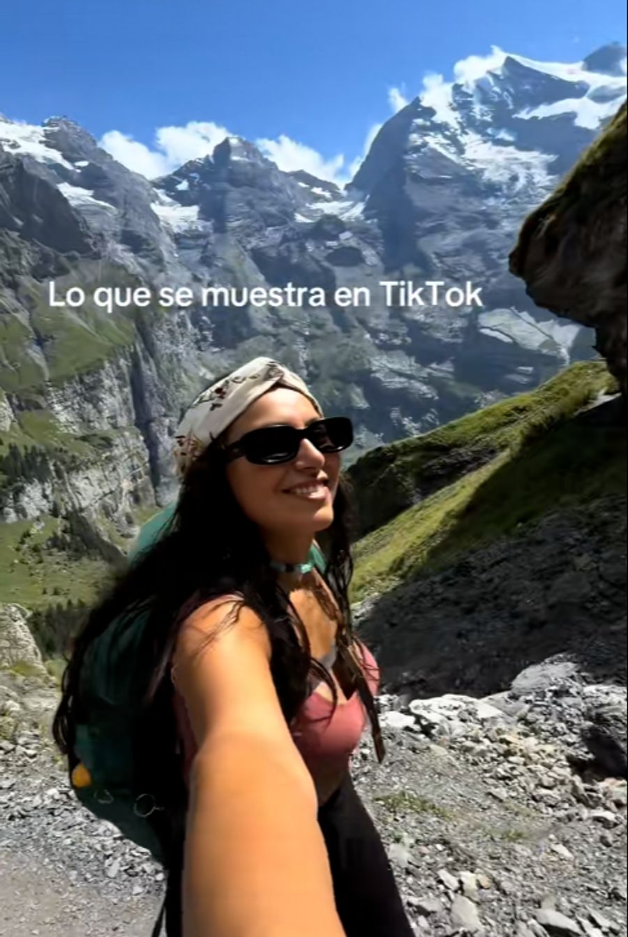 So hatte sie sich den Ausflug eigentlich vorgestellt: «Was man auf Tiktok sieht», schreibt sie in ihrem Reel.