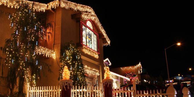 Weihnachten, Haus, Lichter