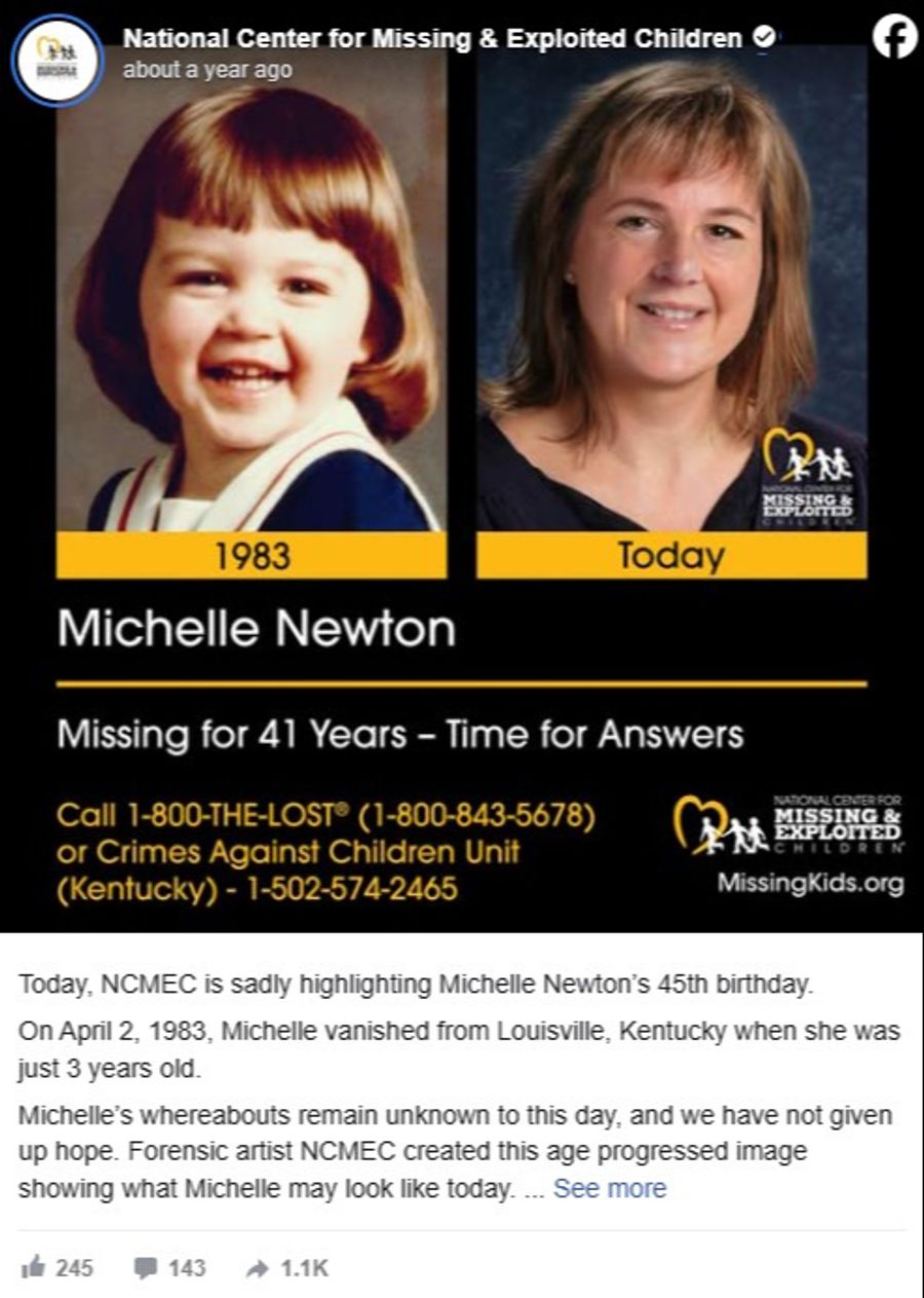 Michelle Newton 42 Jahren