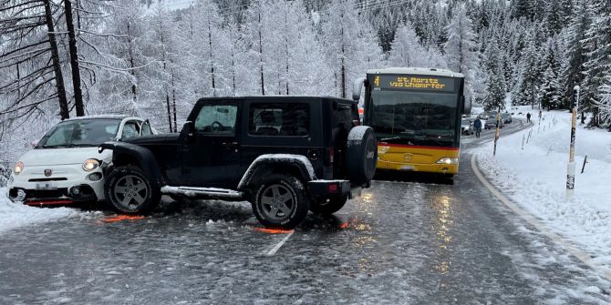 Kollision nach Bremsmanöver.