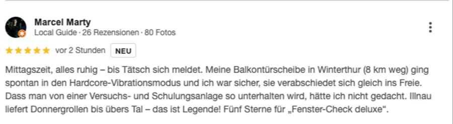 Nutzer Marcel Marty nimmt die gestrige Explosion offensichtlich mit Humor.