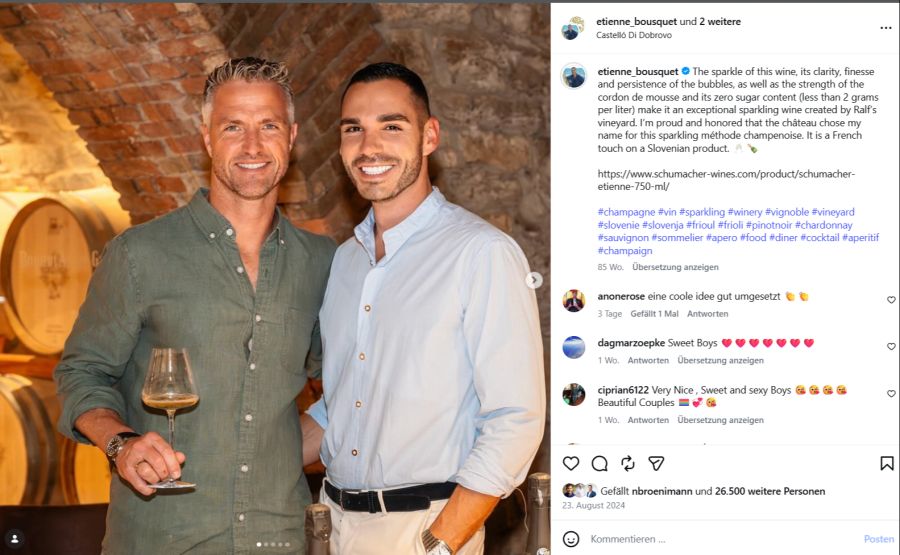 Schon bald läuten die Hochzeitsglocken: Ralf Schumacher und Étienne heiraten in wenigen Monaten.