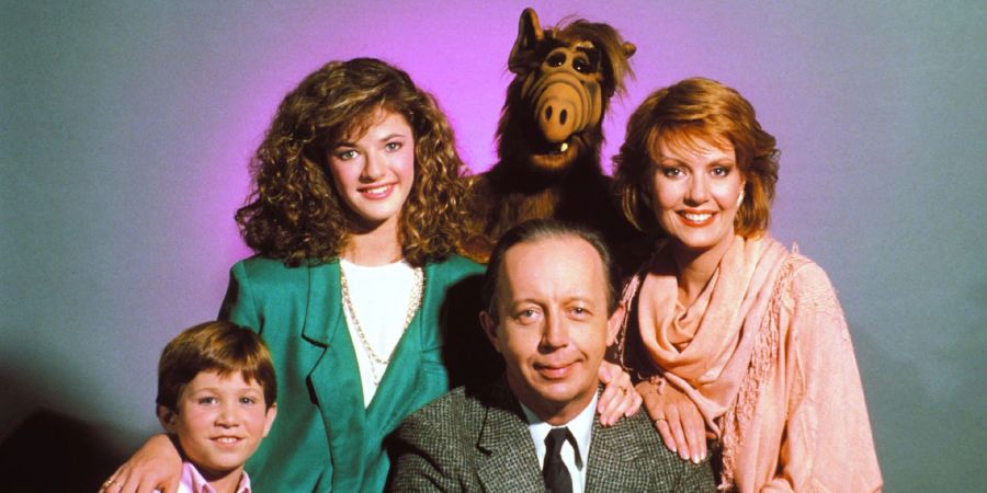 Heile TV-Welt: Die Hauptdarsteller der Serie «Alf». Benji Gregory (l.) spielte Sohn Brian Tanner. (Archivfoto)