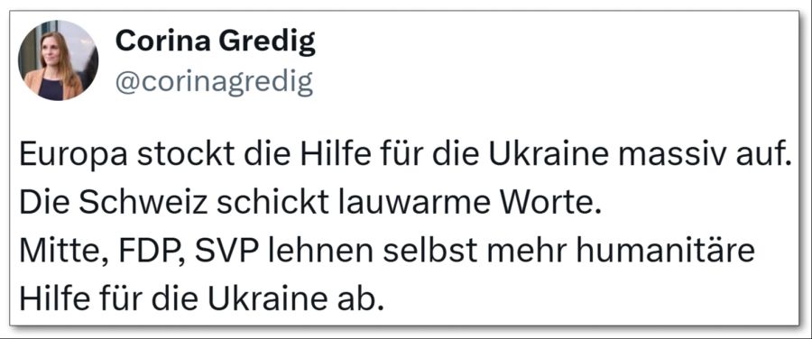 Corina Gredig Ukraine Hilfe