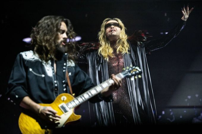 Tom und Bill Kaulitz bei einem Auftritt. (Archivbild). Marijan Murat/dpa gntm