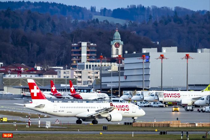 Gesichtserkennung ist auch am Flughafen Zürich Thema. Blick auf Flughafen Zürich