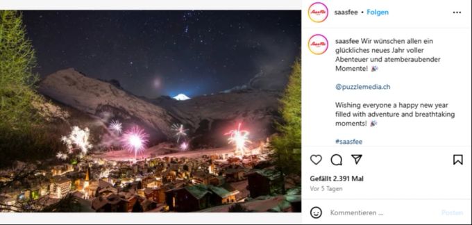 In Saas Fee VS wurde eine 14-Jährige wegen Silvester-Feuerwerk schwer verletzt. saas fee