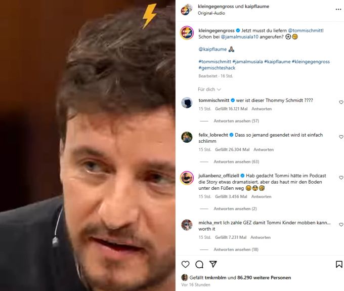Tommi Schmitt sorgt mit Witz bei «Klein gegen Gross» für Aufsehen Tommi Schmitt