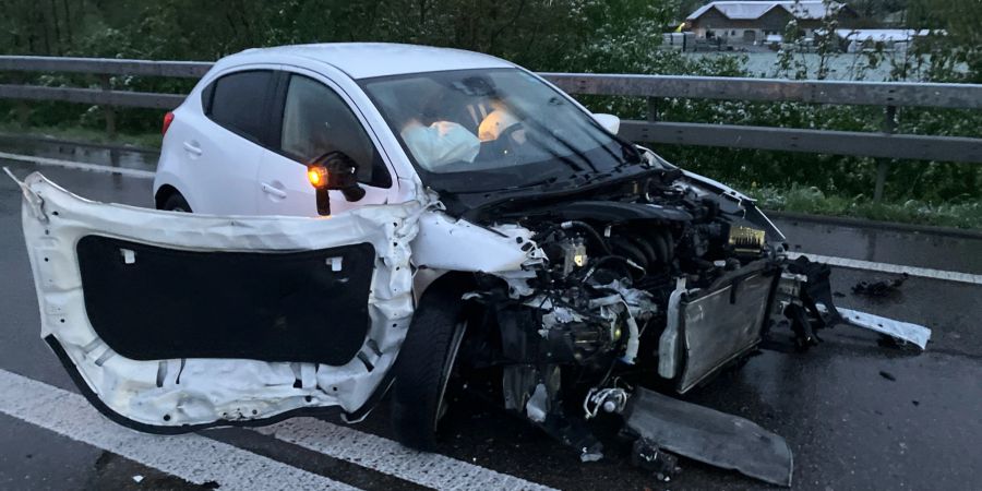 Unfall auf der Autobahn.