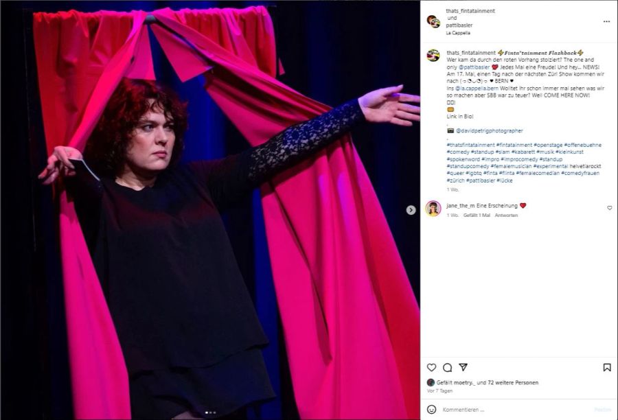 Patti Basler tritt regelmässig auf Schweizer Bühnen auf.