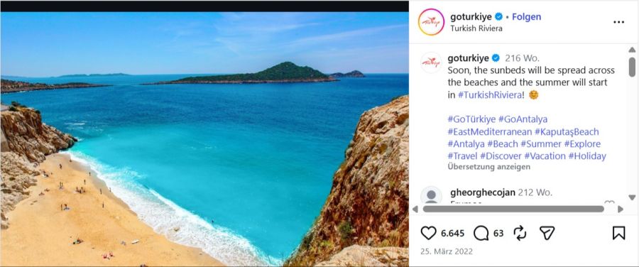 Kaputaş Beach, Türkei