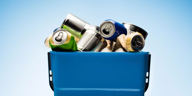 Müll Metall Recycling Eimer