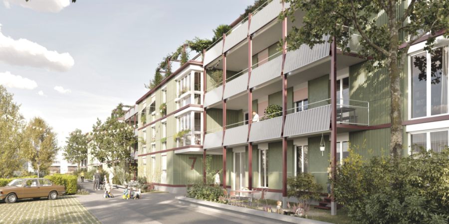 So soll die neue Überbauung am Dahlienweg dereinst aussehen. Der Baustart ist im Frühjahr 2029 vorgesehen.