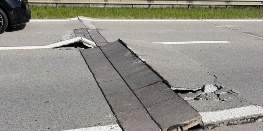 Auf der Autobahn A13 kam es am Pfingstmontag zu einem sogenannten Blow-up.