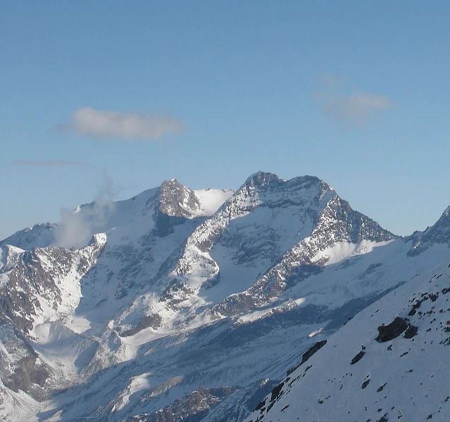 Blick auf das Fletschhorn und Lagginhorn