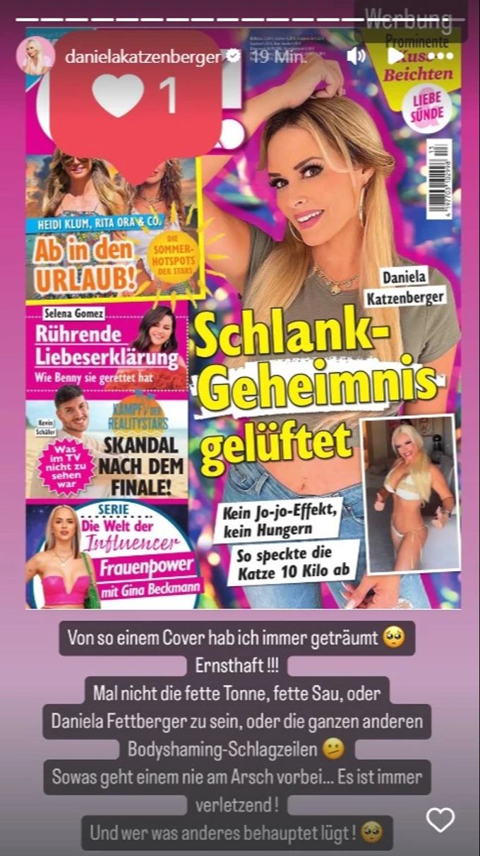Daniela Katzenberger freut sich über positive Schlagzeilen. Daniela katzenberger
